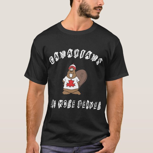 Los canadienses comen más camiseta del castor (Anverso)