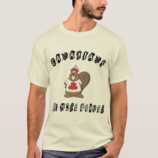 Los canadienses comen más camiseta del castor (Anverso)