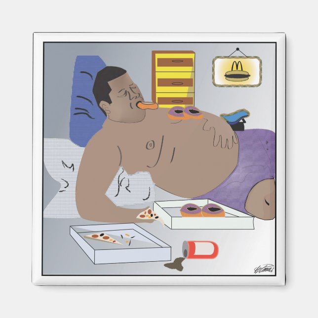 Los carbohidratos te hacen gordo imán de cocina (Frente)