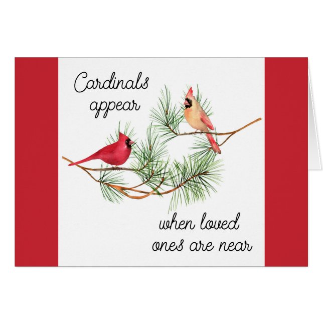 Los cardenales aparecen cuando los seres queridos  (Anverso (Horizontal))