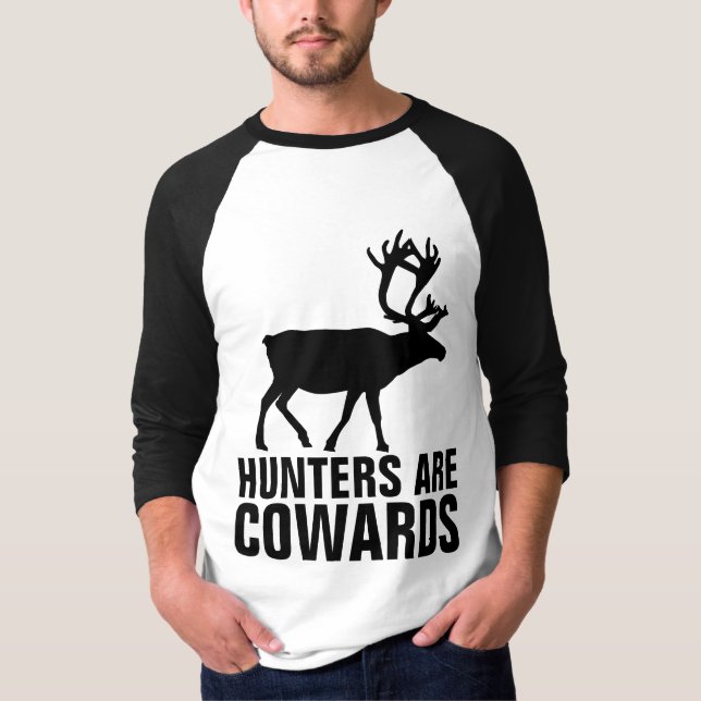 LOS CAZADORES SON COBARRAS, Camisetas ANTI-HUNTING (Anverso)