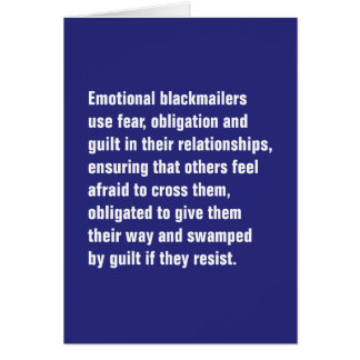 Los chantajistas emocionales utilizan el miedo,