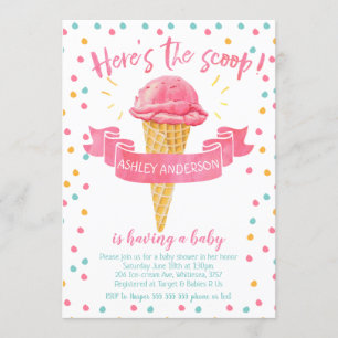 Los chicas aquí son la invitación de Baby Shower