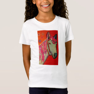 Los chicas azules del caballo cupieron la camiseta