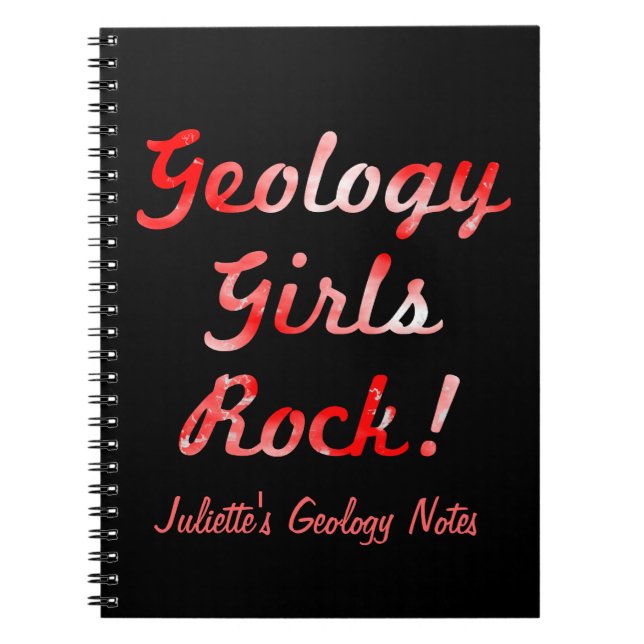 ¡Los Chicas de geología rockean! Cuaderno (Frente)