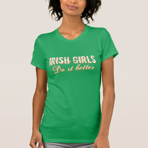 Los chicas irlandeses mejora la camiseta