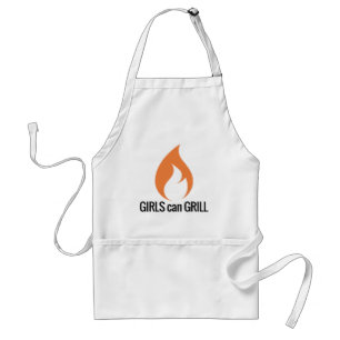Los chicas pueden asar a la parrilla el delantal