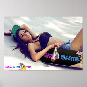 ¡Los chicas también patinan! Póster