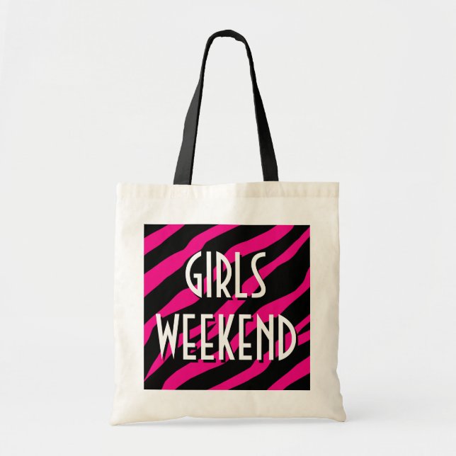 Los chicas weekend la bolsa de asas estampado de (Frente)