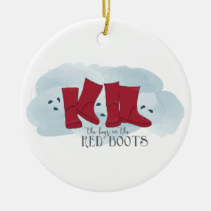 Los chicos en el Ornamento de Navidad de los Boots