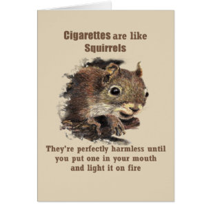 Los cigarrillos son como las ardillas divertidas d
