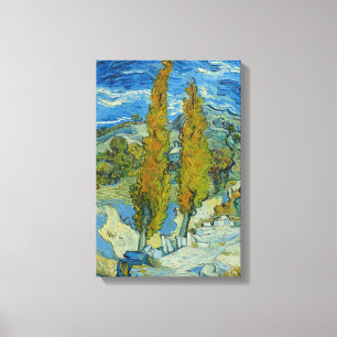Los cipreses de Van Gogh - Arte de cielo azul arre