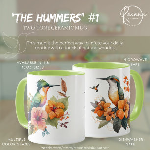 "Los Colibríes" #1 Taza de cerámica de colibríes