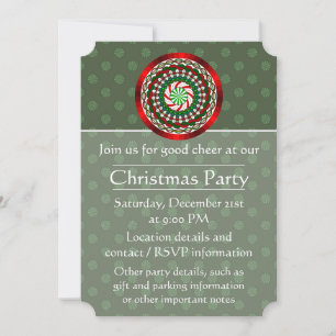 Los colores de la invitación del partido Navidades