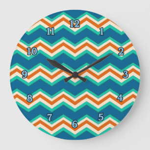 Los colores tropicales zigzaguean reloj