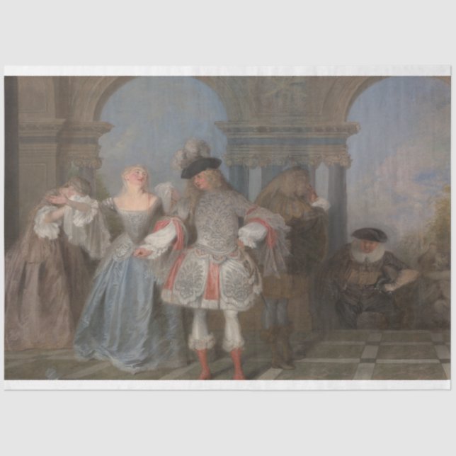 Los comediantes franceses desentienden papel (Anverso)