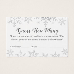 Los copos de nieve de invierno Baby Shower adivina