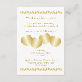 Los corazones diseñan la recepción de bodas de col