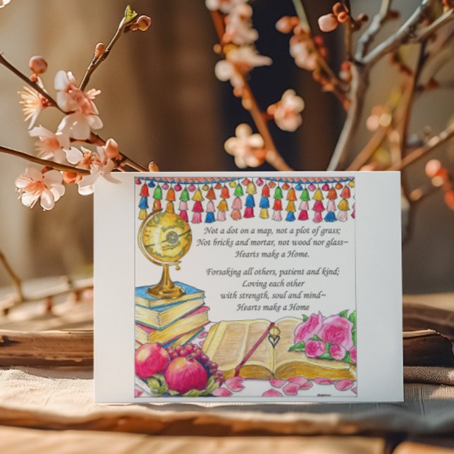 Los corazones hacen una postal Inspiradora casera (Subido por el creador)