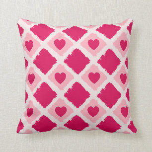 Los corazones rosados N bloquean la almohada