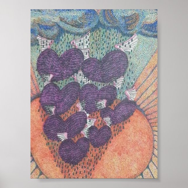 los corazones vuelan hacia el arte único (Frente)