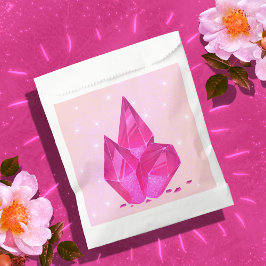 Los cristales rosados favorecen las bolsas para el