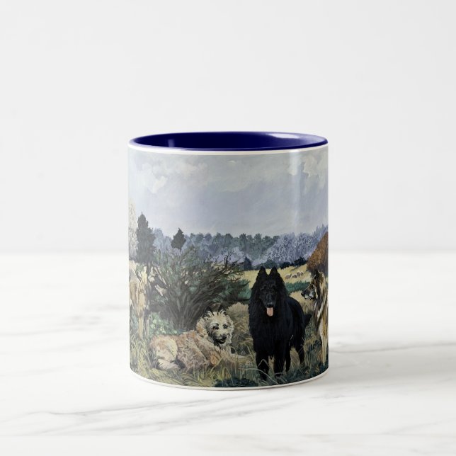 Los cuatro belgas 15oz. Taza de café (Centro)
