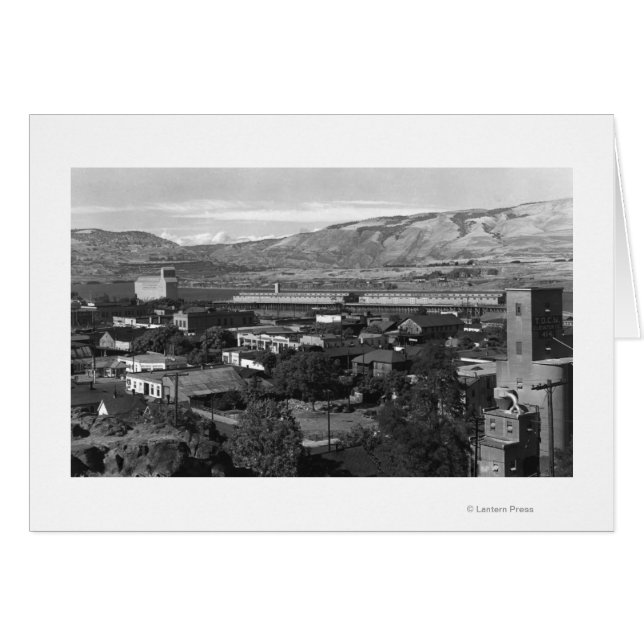 Los Dalles, la vista del muelle de Oregón desde la (Anverso (Horizontal))
