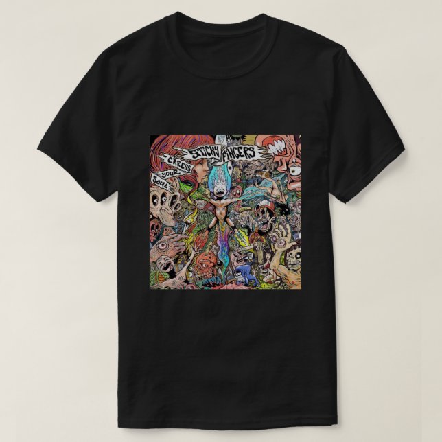 Los dedos pegajosos acarician tu alma camiseta clá (Diseño del anverso)