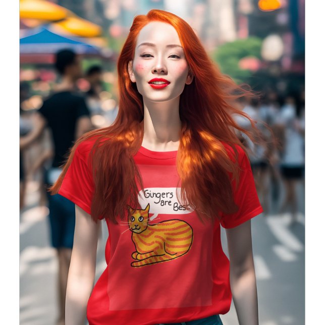 Los dedos son el mejor gato jengibre de camisetas (Subido por el creador)