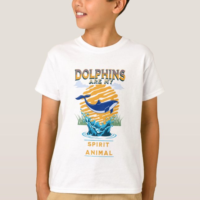 Los delfines son mi camiseta animal espiritual (Anverso)