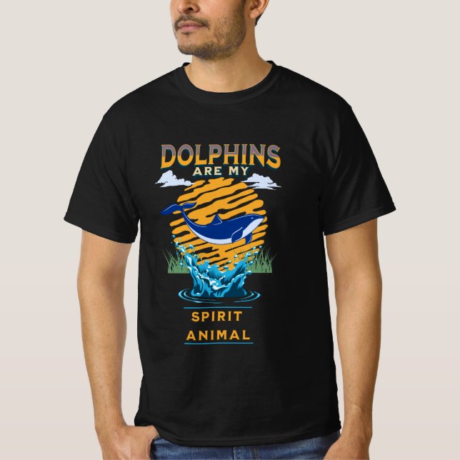 Los delfines son mi camiseta animal espiritual (Anverso)