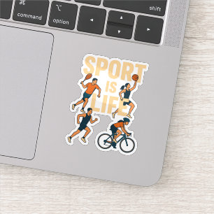 Los deportes son la vida - Motivador Pegatina de l