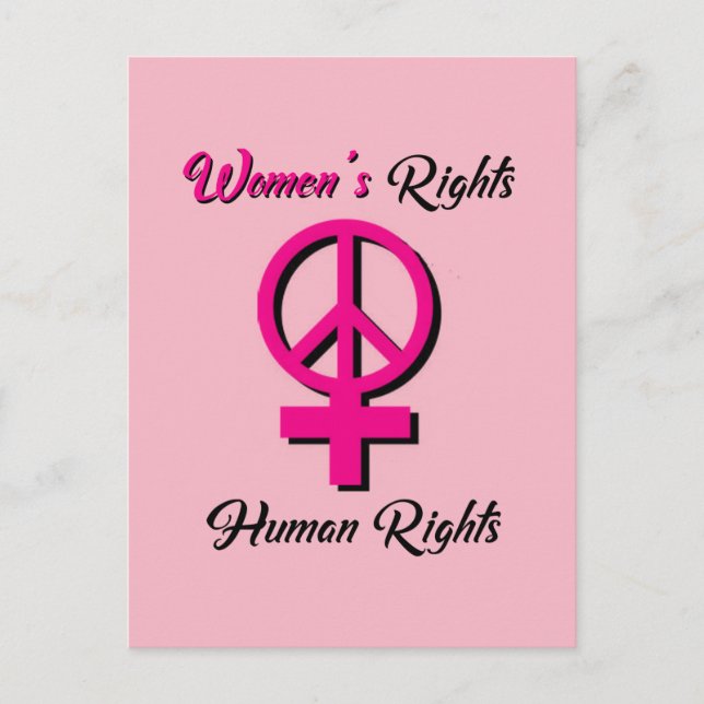 Los derechos de la mujer son una tarjeta postal de (Anverso)