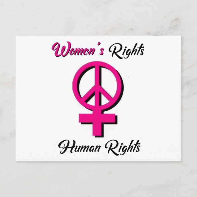 Los derechos de la mujer son una tarjeta postal de (Anverso)