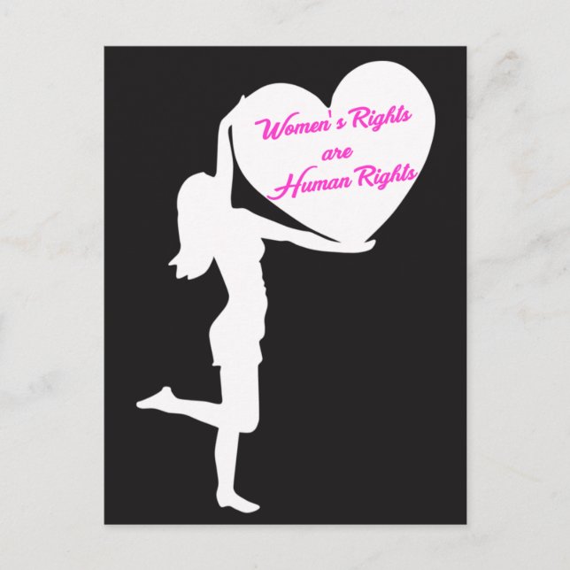Los derechos de la mujer son una tarjeta postal de (Anverso)