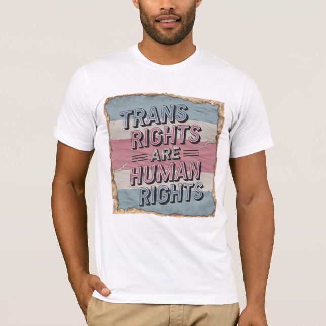 Los derechos trans son camisetas de derechos human (Anverso)
