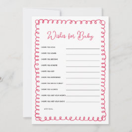 Los Deseos De Baby Shower Rosa Para Las Tarjetas D