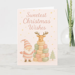 Los deseos de Navidad más dulces Santa y Macarons