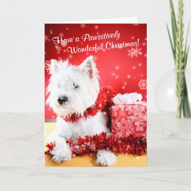 ¡Los deseos maravillosos del navidad de Westie - (Anverso)