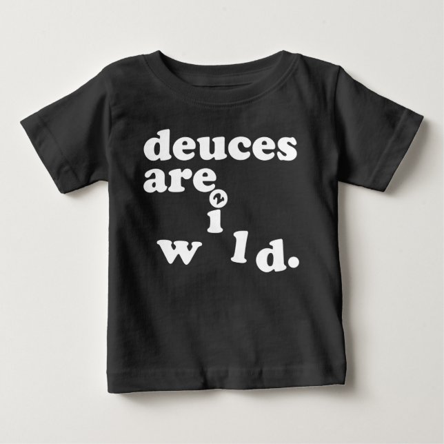 los deuces son camiseta salvaje del cumpleaños (Anverso)