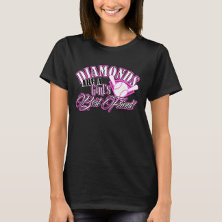 Los diamantes son camiseta del softball del mejor