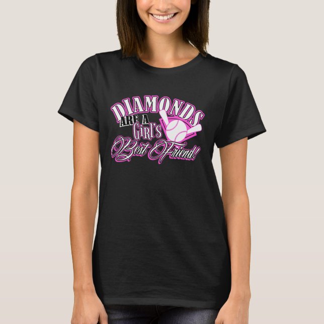 Los diamantes son camiseta del softball del mejor (Anverso)