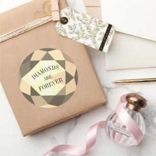 Los diamantes son para siempre elegantes pegatinas