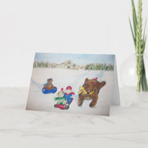 Los días de fiesta en tarjeta de Navidad de la