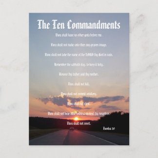 Los Diez Mandamientos - Atardecer #3 Tarjeta Posta