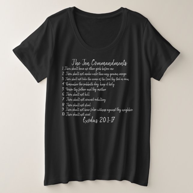 Los diez mandamientos -camiseta de mujer (Anverso del diseño)