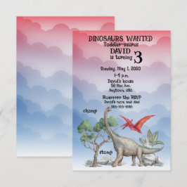 Los Dinosaurios Buscaban Invitación De Cumpleaños 