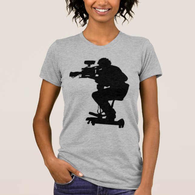 Los directores de cine siluetean la camiseta para (Anverso)