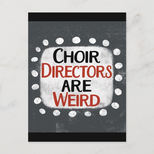 Los directores de coro son postales raras (Anverso)